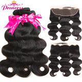 Beautiful Princess Hair 13x4  Lace Frontal With Bundles Remy Brazilian Body Wave Human Hair Bundles With Frontal Closure