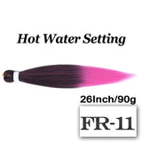 Braiding Hair Pre-stretched 26 Inch Hair Extensions for Afro Crochet Braids Synthetic Hair DIY Purple Pink Peach Red Jumbo Braid