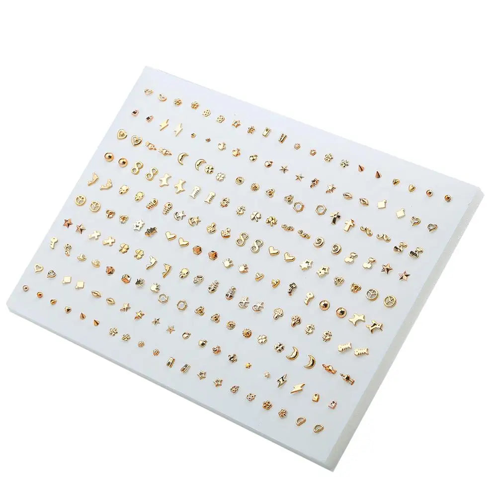 Heart and star small stud earrings set for women and girls by HSF Marketplace