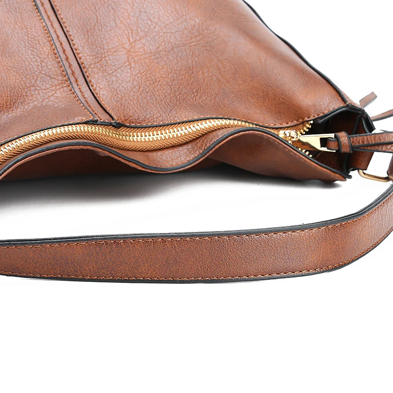 Leather DIDABEAR hobo bag by HSF Marketplace, large-capacity vintage shoulder purse with a casual, stylish design for women.