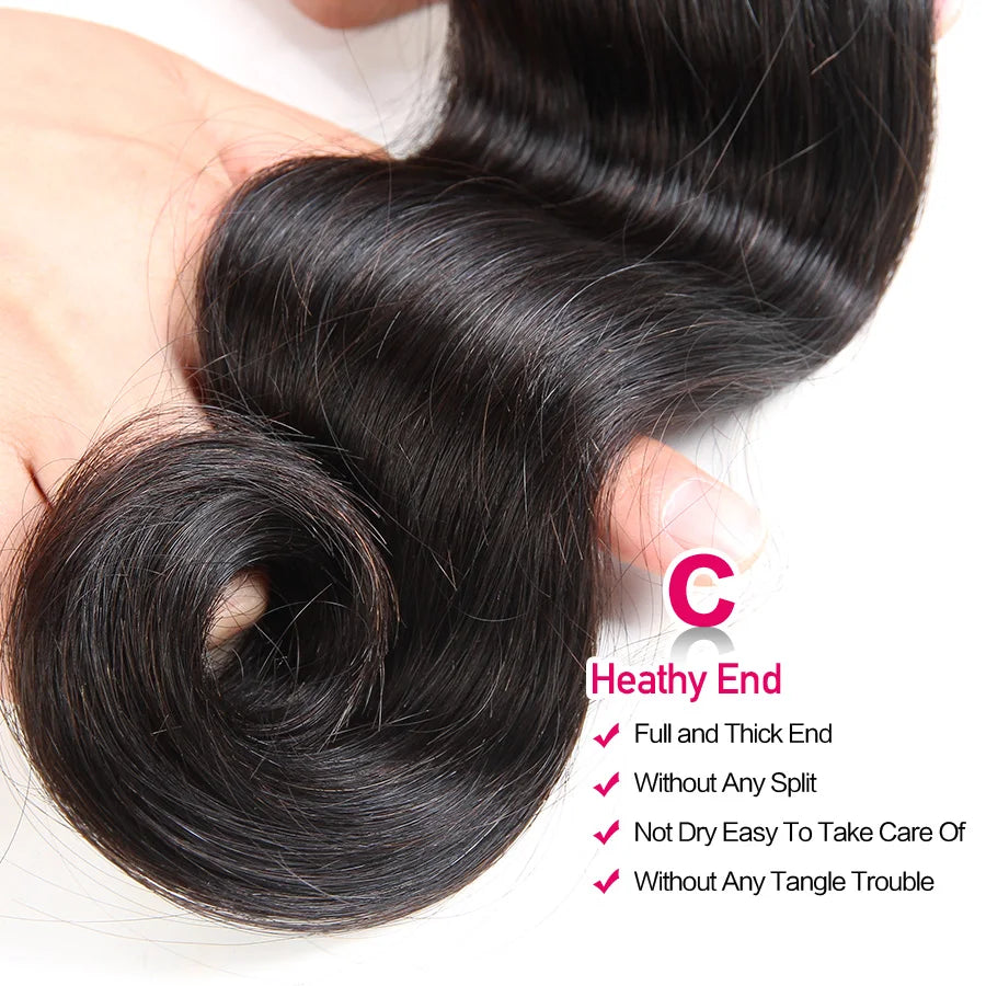 Beautiful Princess Hair 13x4  Lace Frontal With Bundles Remy Brazilian Body Wave Human Hair Bundles With Frontal Closure