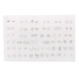 Multicolor crystal cartoon star and moon hypoallergenic plastic stud earrings set by HSF Marketplace