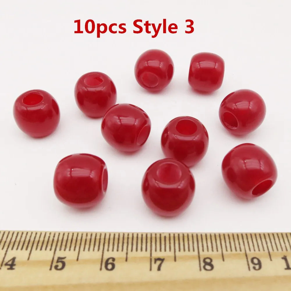 10pcs Crochet Braids different styles Acrylic hair braid dread dreadlock Beads rings tube for kids girls women hair Accessories