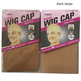 Brown stretchable wig caps, 10-piece set for easy weaving, by HSF Marketplace