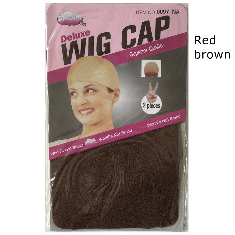 Brown stretchable wig caps, 10-piece set for easy weaving, HSF Marketplace human hair wig accessories