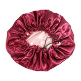 Extra Big Satin Bonnet Double Layer Satin Lined Adjustable Drawstring Silk Sleeping Cap Hair Protection Cap Bonnet For Women