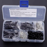 Barber Use 1 Box Scissors Repair Parts Kit 170pcs Replacement Rubber Bumper Silenciador Hair Scissors Accessories PJ-0008