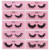 FOXESJI Mink Eye Lashes Fluffy Dramatic Wispy Cross False Eyelashes Strip Lashes Extension Natural Soft 3D Mink Eyelashes Makeup