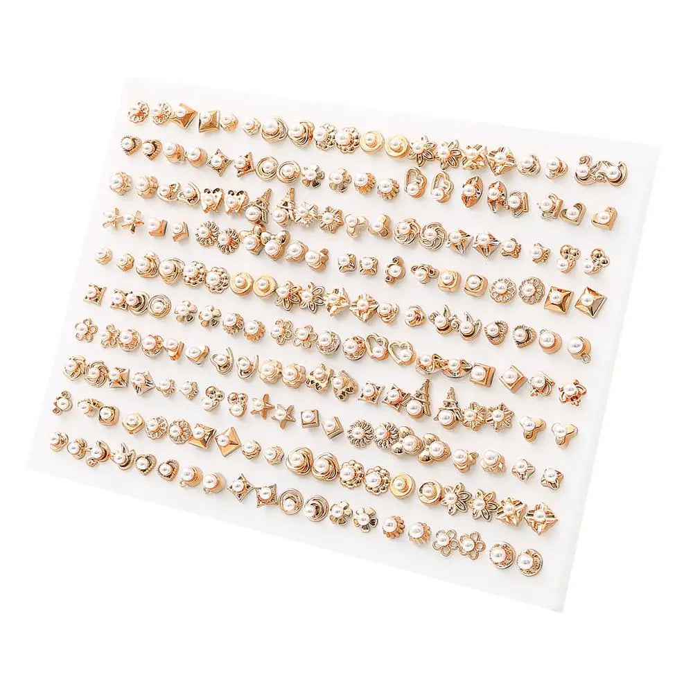 Heart and star small stud earrings set for women and girls by HSF Marketplace