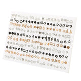 Heart and star small stud earrings set for women and girls by HSF Marketplace
