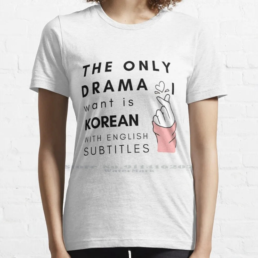 Korean drama T-shirt with English subtitles, K-drama fan design by HSF Marketplace