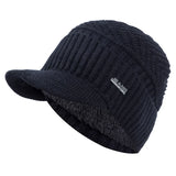 Women's HSF Marketplace warm winter hat, fur-lined soft knitted beanie cap with brim