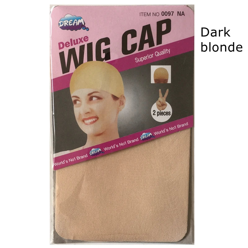 10-piece stretchable brown wig caps for easy weaving, shown together by HSF Marketplace