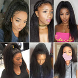 Peruvian Kinky Straight Hair Bundles With 4x4 Closure 100% Remy Human Hair Extension 1 2 Bundles With Closure Weave Bundles M