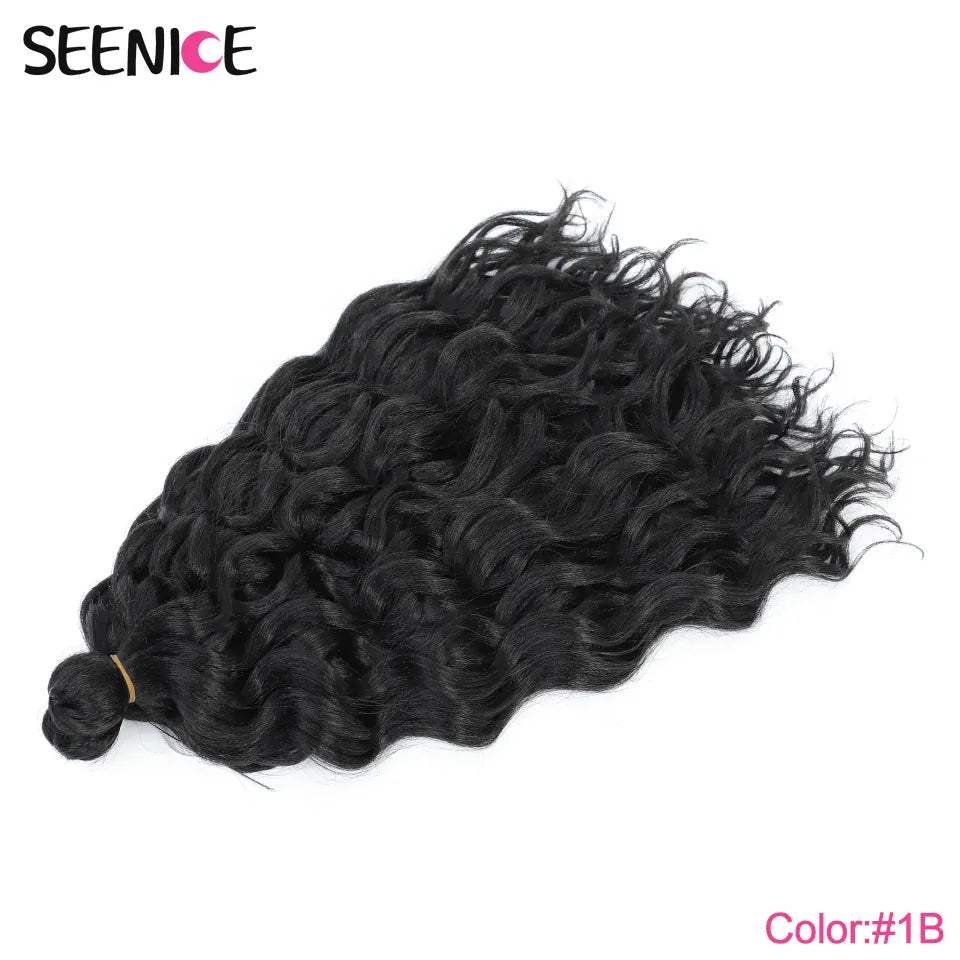 Ocean Wave Braiding Hair Extensions Crochet Braids Synthetic Hair Afro Curl Hawaii Ombre Curly Blonde Water Wave Braid For Women