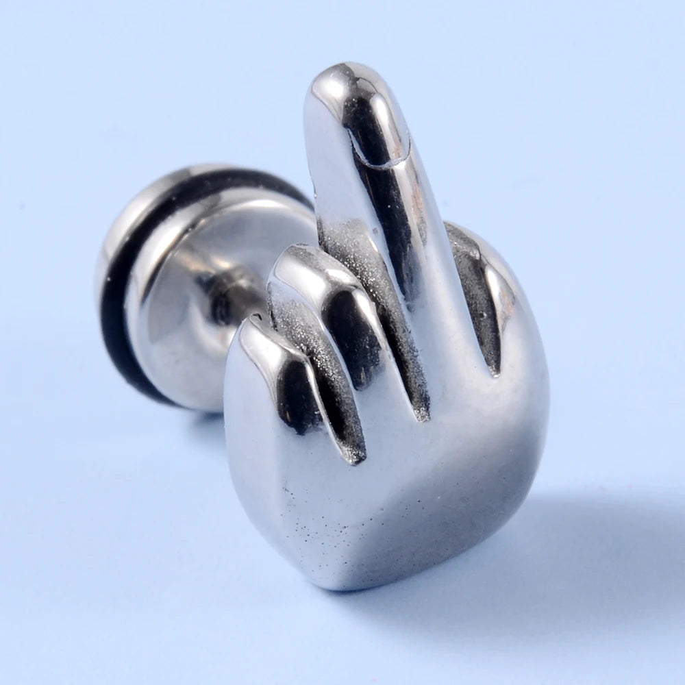 Surgical steel punk gothic earrings for men and women by HSF Marketplace