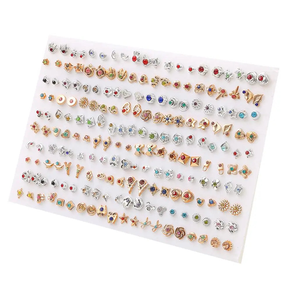 Heart and star small stud earrings set for women and girls by HSF Marketplace