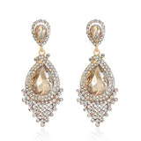 HSF Marketplace champagne crystal drop earrings for elegant wedding looks