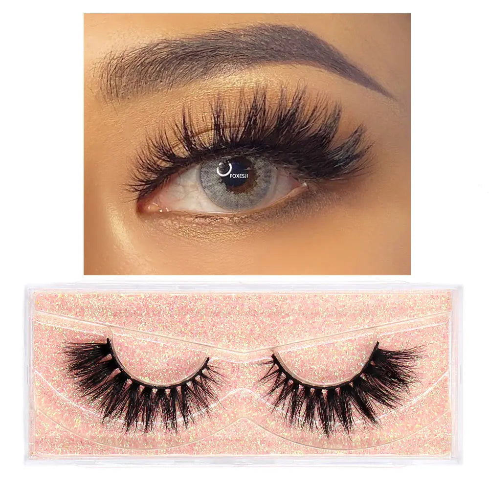3D mink false eyelashes by HSF Marketplace, fluffy natural-looking lash strips displayed on a white background