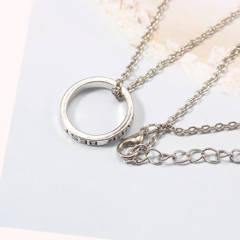 Best Friends Forever necklaces set for girls and women, matching friendship jewelry by HSF Marketplace