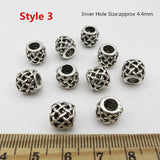 Silver Viking rune hair braid beads for dreadlocks and beards, HSF Marketplace hair styling accessory