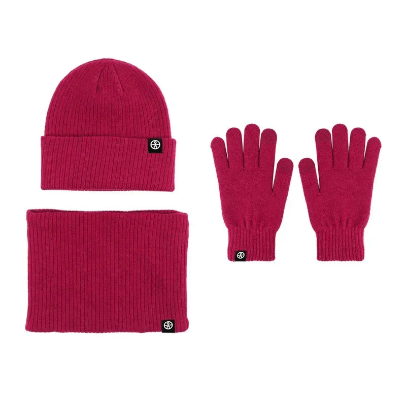 Women's winter beanie hat, gloves and snood scarf set by HSF Marketplace