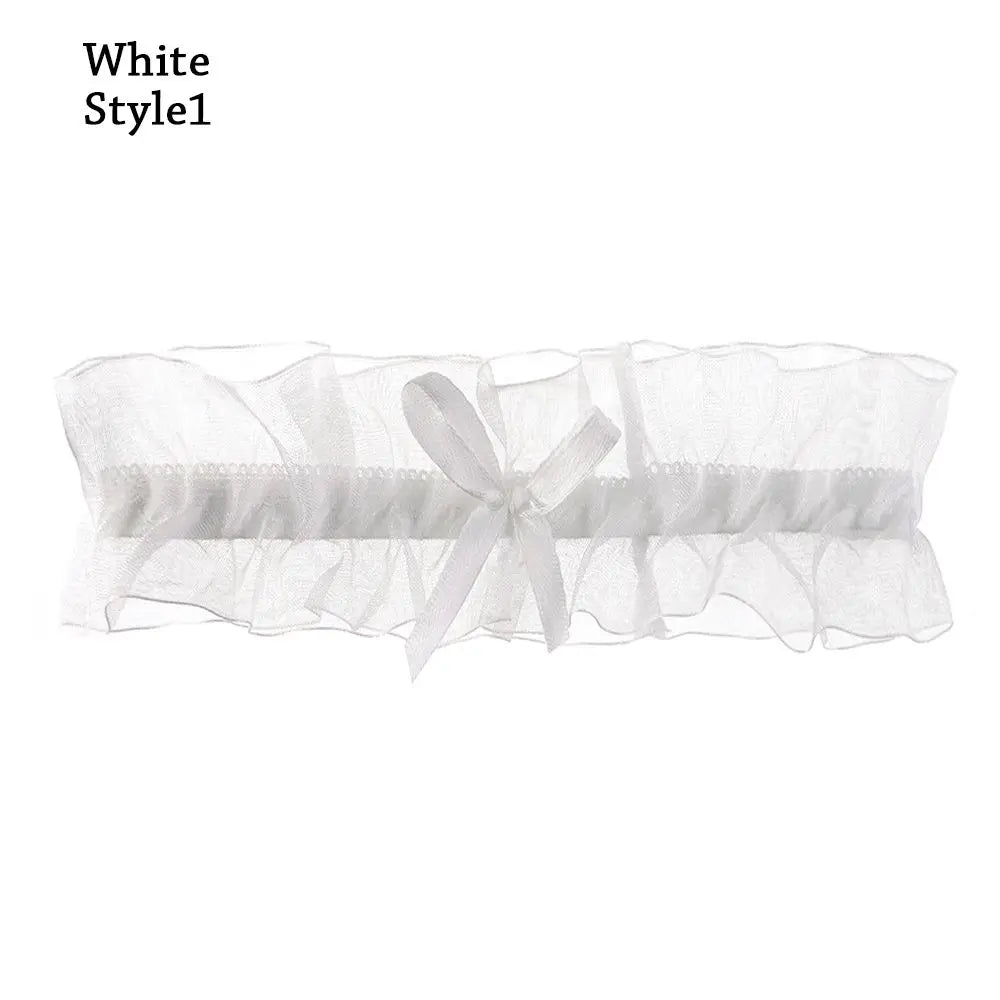 Women’s lace bow garter belt thigh ring for bridal, wedding, cosplay, and lingerie wear