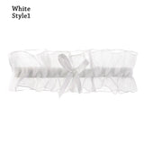 Women’s lace bow garter belt thigh ring for bridal, wedding, cosplay, and lingerie wear