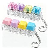 HSF Marketplace crystal clicker keychain fidget toy, sensory stress relief toy with clicking buttons, perfect for adults and kids.
