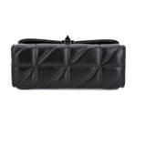 Fashionable women's quilted leather shoulder bag with buckle chain and diamond grid embroidery, mini crossbody purse by HSF Marketplace.
