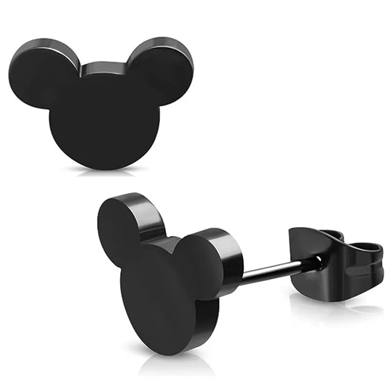 Cute mouse stud earrings for kids and teens, stainless steel jewelry by HSF Marketplace