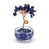 Lucky Money Tree Natural Crystals Aquamarine Fortune Feng Shui Reiki Healing Lapis Lazuli Tree of Life Home Decor Birthday Gifts