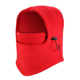 Women's winter thermal fleece balaclava hat with face and neck coverage, windproof hood for hiking and cycling