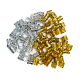 Adjustable silver and gold hair ring for dreadlocks and braids, hair styling accessory
