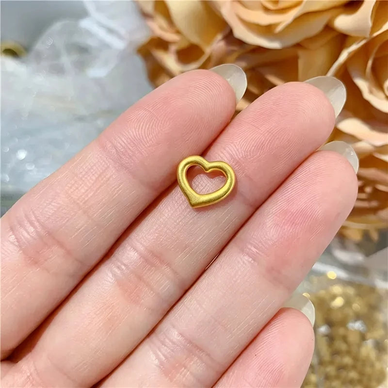 Pure 24K gold heart pendant necklace for women by HSF Marketplace