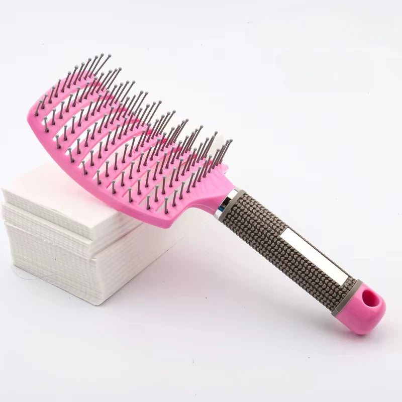 HAIRSOFLY detangling hair brush for wet curly hair with scalp massage bristles