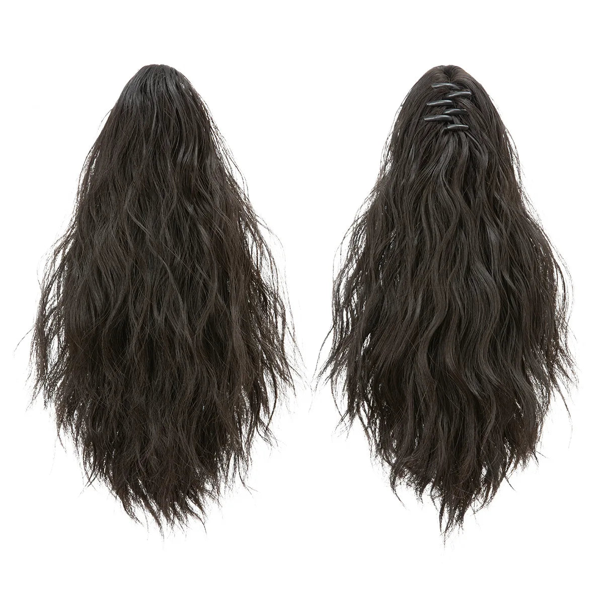 Cute curly clip-in ponytail extension, easy-to-wear wig for everyday styling