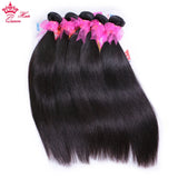 Brazilian virgin human hair bundles with HD 2x6 lace closure, straight style, from HSF Marketplace, showing hair texture and closure detail.