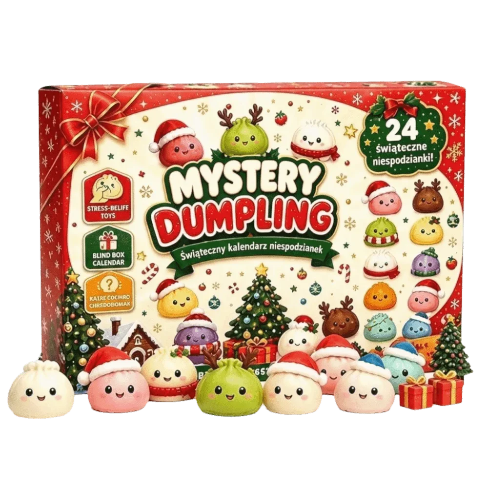 Christmas mystery dumpling squishy advent calendar by HSF Marketplace with 24 cute sensory toy surprises