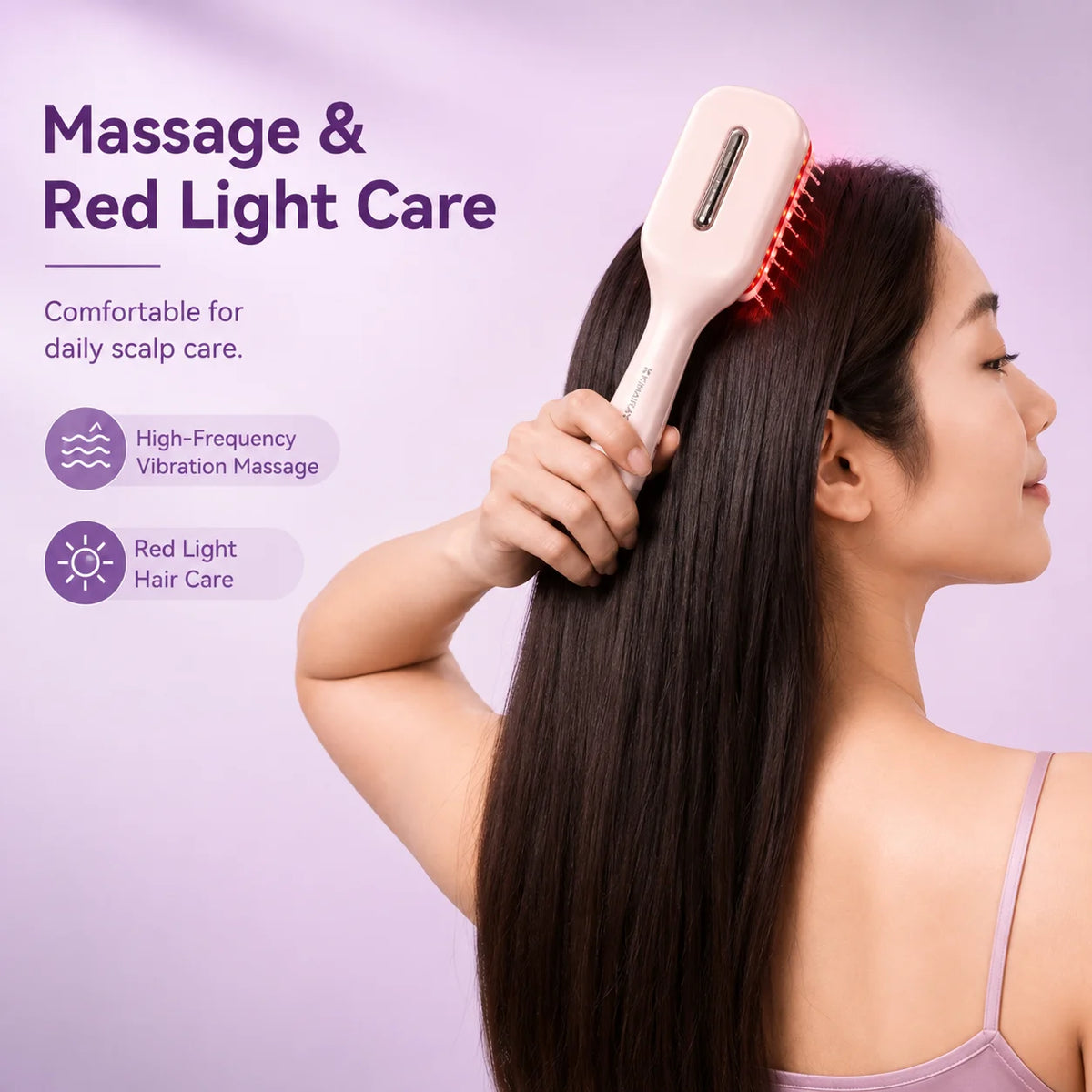 Electric Massager Brush Red Light Vibration Hair Massage Comb Air Cushion Portable Head Care Tool Relaxing Hair Care Device