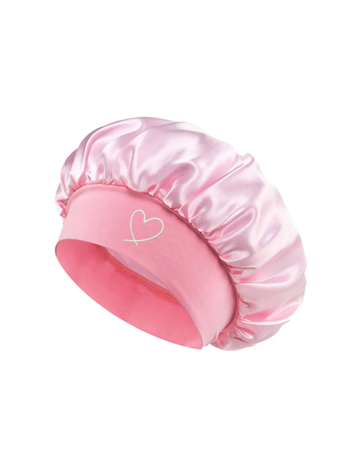 Satin sleep bonnet for women with fashionable wide brim, providing hair protection, by HSF Marketplace