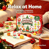 2026 dumpling squishy advent calendar with 24 mini sensory toy figures and holiday countdown compartments