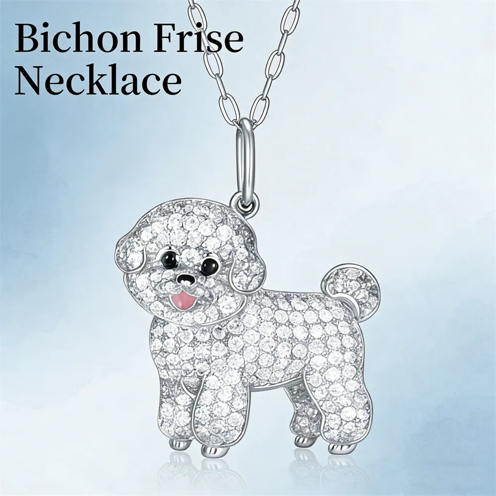 Cute beagle pendant necklace, elegant dog lover jewelry by HSF Marketplace