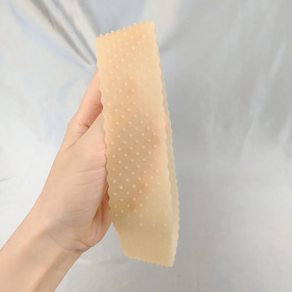 5Pieces Pack Breathable Band Small Hole Anti-Slip Transparent Silicone Wig Band Adjustable Elastic Band For Wig Headband Holder