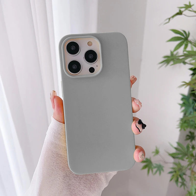 Luxury candy color ultra-thin silicone phone case for iPhone 16 to 11 by HSF Marketplace