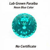 Lab Grown Sapphire Round Shape Royal Blue Color DIY Charms Jewelry Making Ring Necklace Earrings Main Materials Certificate