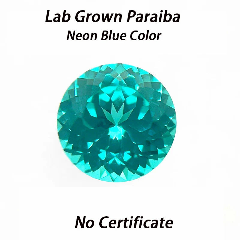 Lab Grown Sapphire Round Shape Royal Blue Color DIY Charms Jewelry Making Ring Necklace Earrings Main Materials Certificate