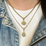 Women's geometric zircon pendant necklace by HSF Marketplace, elegant jewelry for daily wear