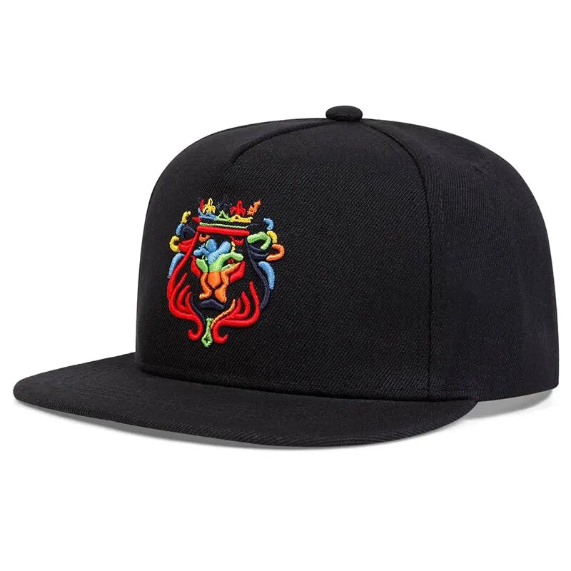 Unisex lion crown embroidered hip-hop baseball cap for sun protection, HSF Marketplace women's hat