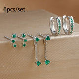 3 pairs of zircon little huggies hoop earrings in stainless steel, including unique cartilage piercing jewelry